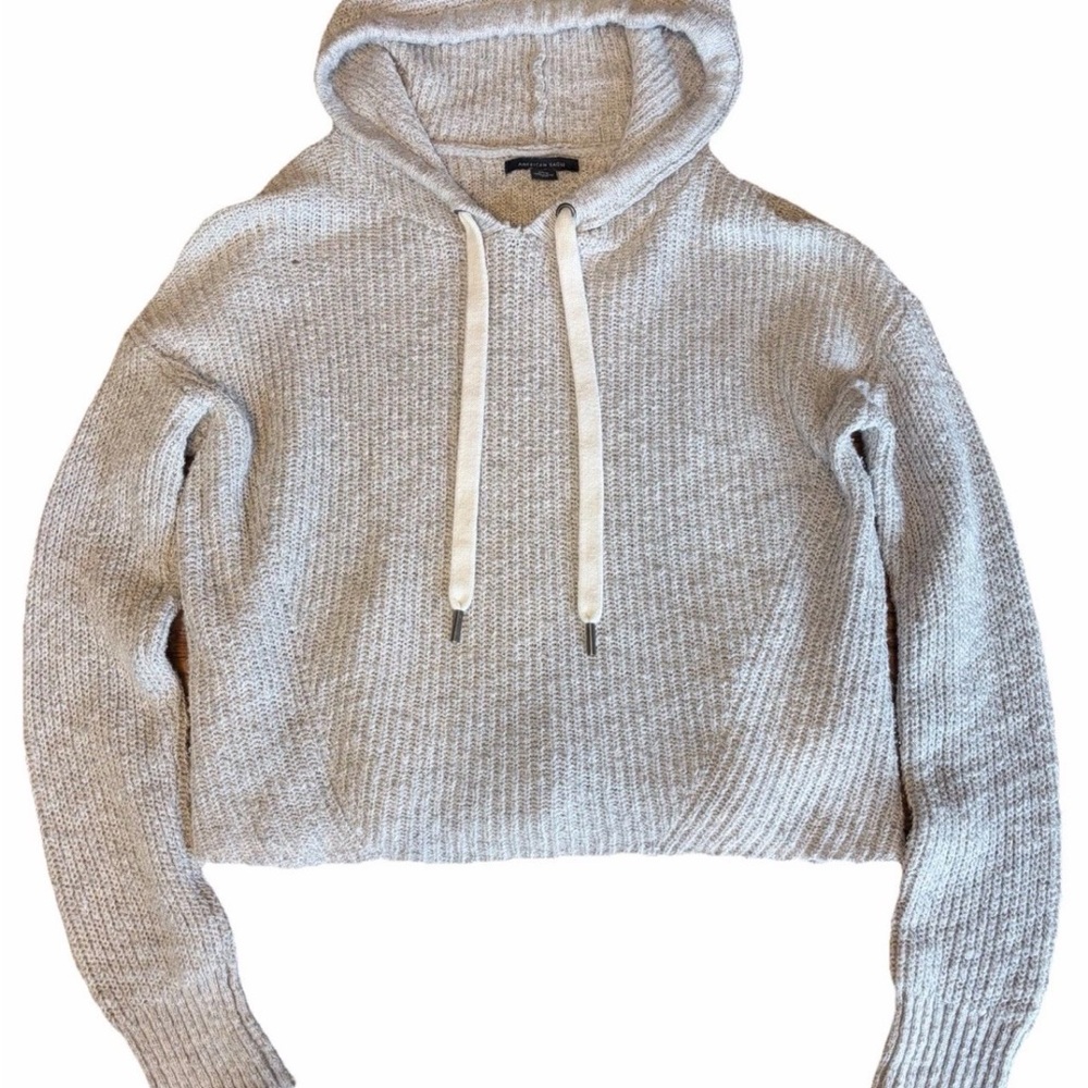 American Eagle Outfitters Textured Knit Hooded Sweater